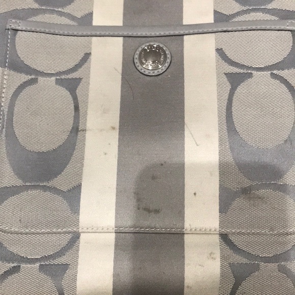 Grey Used Coach Small Tote - Picture 3 of 8
